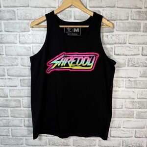 Shreddy Black Tank Top with Neon Logo